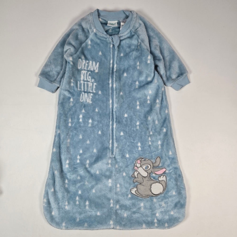 Disney Baby Sleep Sack 3-6 Months Blue Thumper Fleece Wearable Blanket